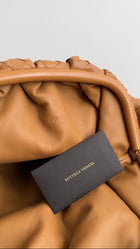 Bottega Veneta Caramel Intrecciato Leather Pouch Clutch Bag