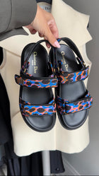 Dior Dioract Multi Colour Pattern Sandals - 39.5