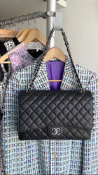 Chanel Black Caviar Maxi Classic Double Flap Bag