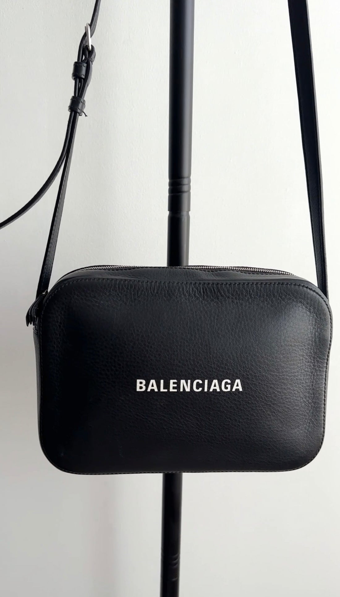 Balenciaga Black Leather Everyday Medium Camera Bag