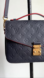 Louis Vuitton Pochette Metis Empreinte Navy Red Crossbody Bag