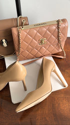 Jimmy Choo Beige Leather Romy 100 Pumps - 41