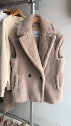 Max Mara Teano Light Beige Teddy Vest - XS / S / M