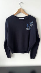 Dior Navy Embellished Cashmere Pullover Sweater - S / M