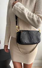 LV Multi Pochette Accessoires Empreinte Black Leather Bag