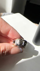 Bvlgari 18k White Gold Diamond Logo Band Ring - 56 / USA 7.25