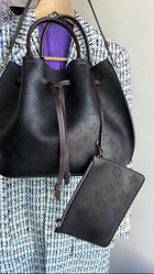 Louis Vuitton Black Mahina Leather Girolata Bag