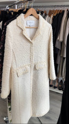 Giambattista Valli Ivory Tweed Sequin Coat - IT44 / M / 8