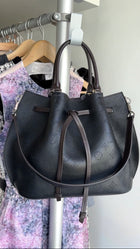 Louis Vuitton Black Mahina Leather Girolata Bag