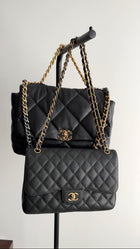 Chanel Black Caviar Jumbo Double Classic Flap Bag