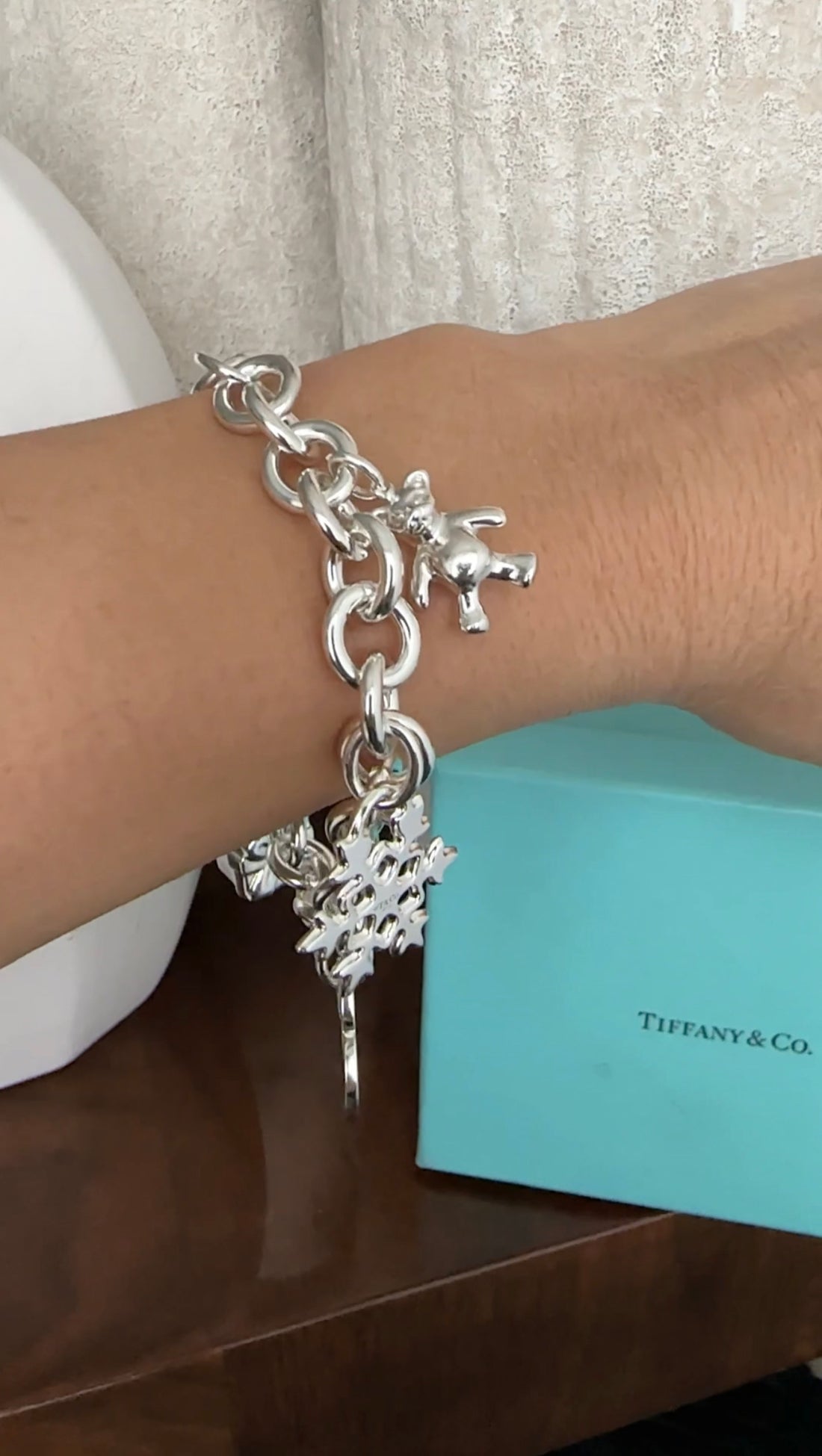 Tiffany & Co.  Sterling Silver Return to Tiffany Charm Bracelet