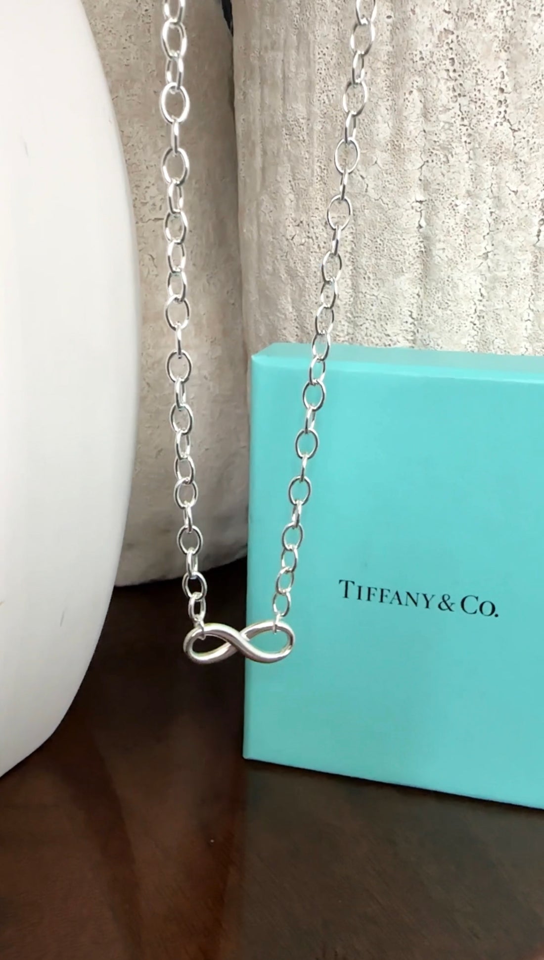 Tiffany & Co.  Sterling Silver Infinity Necklace