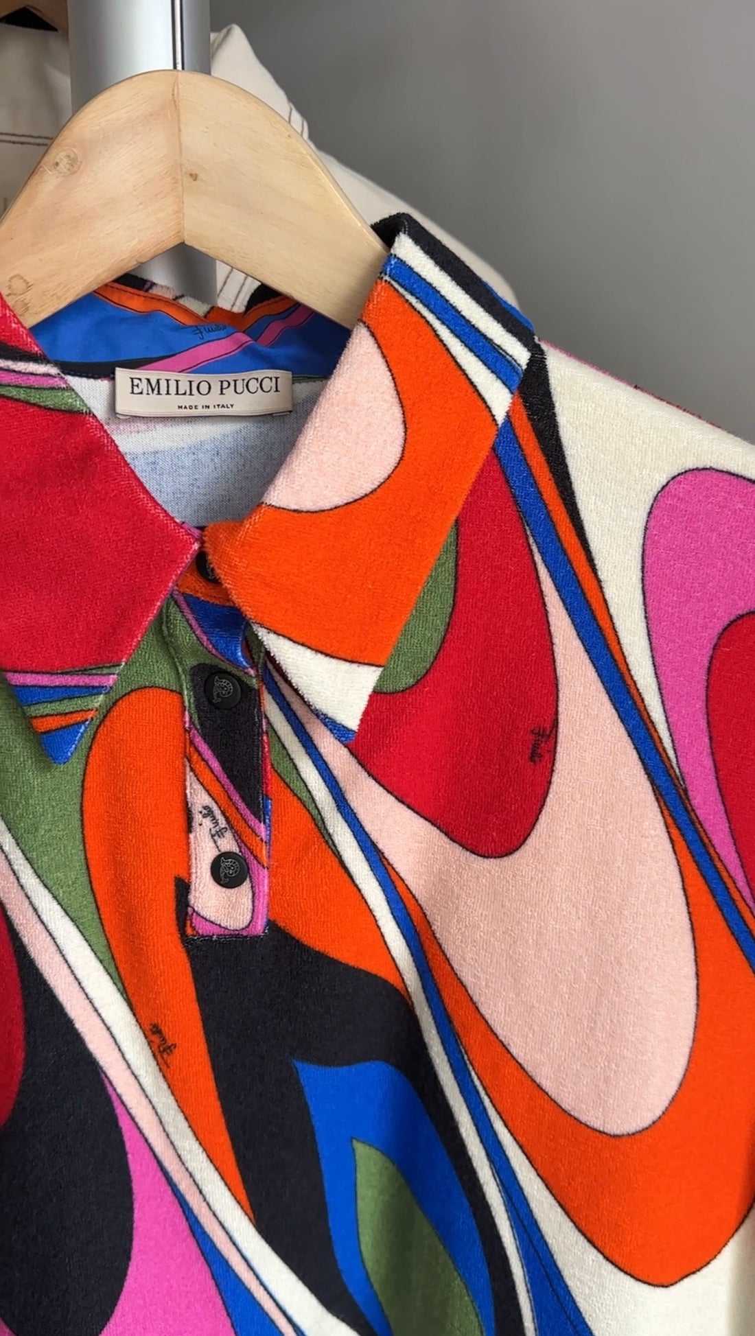 Pucci Multicolour Terry Short Sleeve Polo shirt