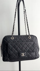 Chanel 13P Black Caviar Quilted Leather Paradoxal Camera Bag