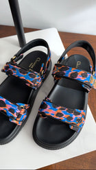 Dior Dioract Multi Colour Pattern Sandals - 39.5