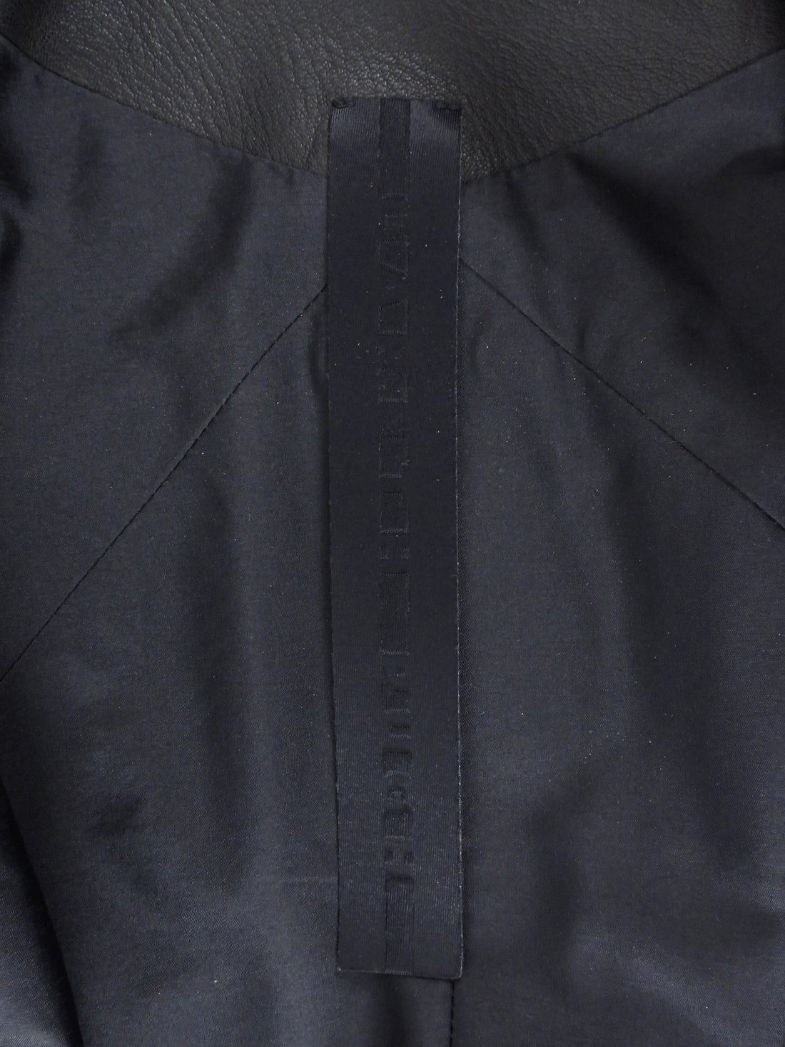 Gareth Pugh Black Alpaca and Leather Flare Zip Coat - US 10