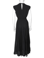 Giambattista Valli Black Flat Pleat Sleeveless Gown Semi Sheer Skirt - IT 44 / US 8 / M