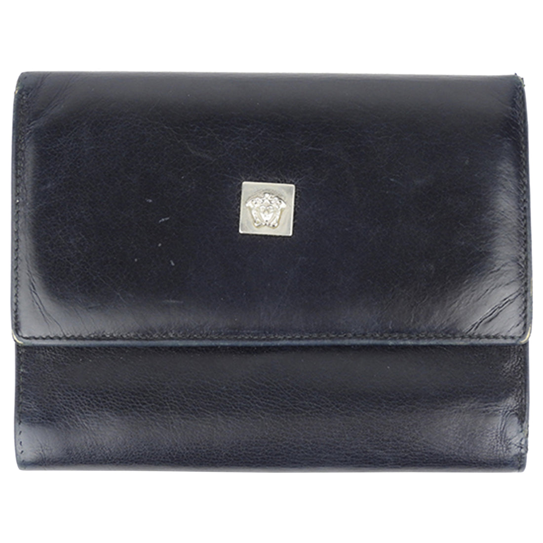Gianni Versace Vintage 1990's Black Medusa Tri-Fold Wallet – I MISS YOU ...