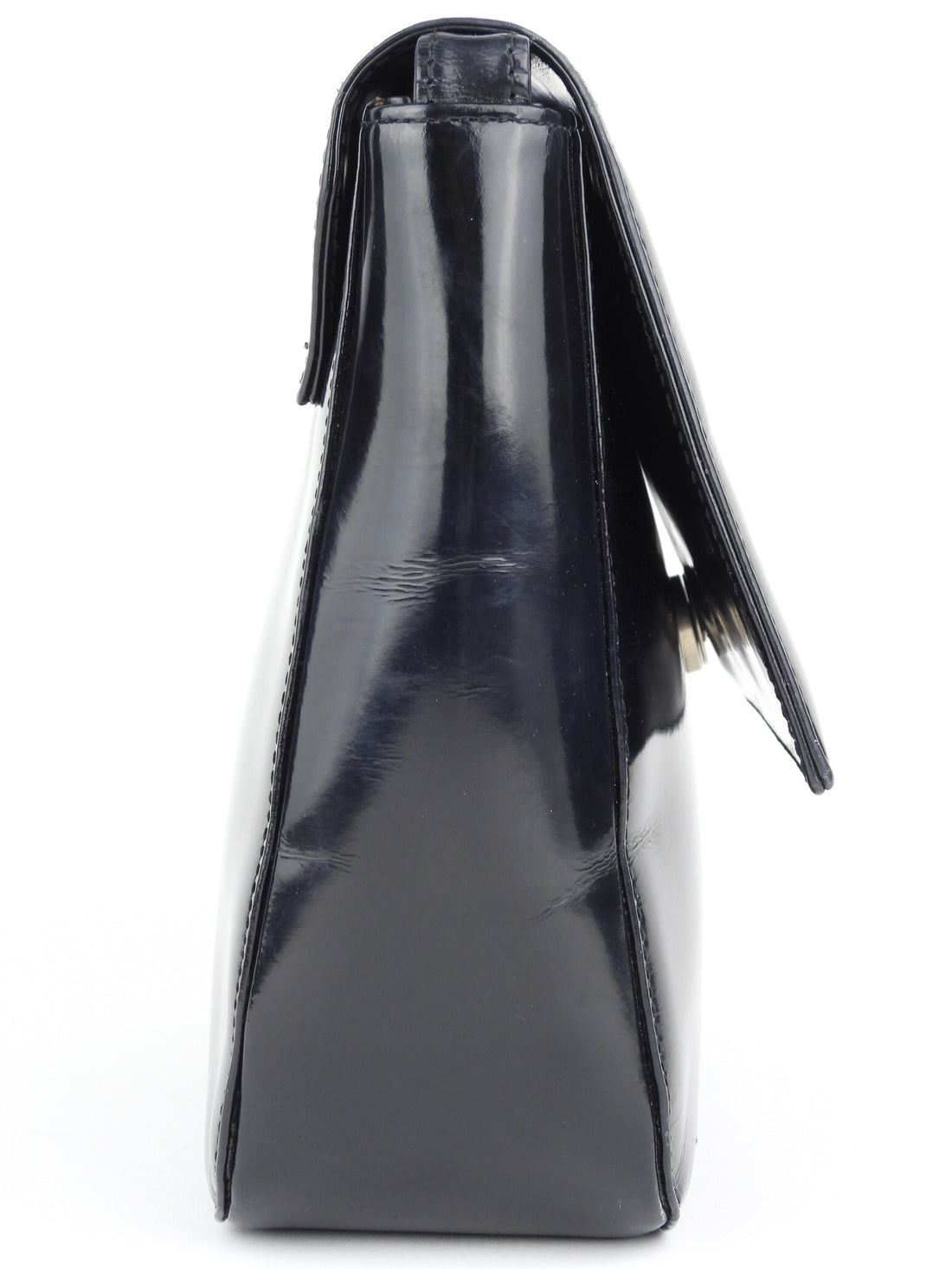 Gianni Versace Vintage 1990's Black Leather Medusa Shoulder Bag