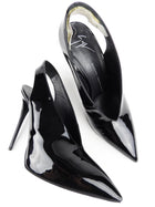 Giuseppe Zanotti Black Patent Leather Slingback Stiletto Heel Platform Pumps - 41