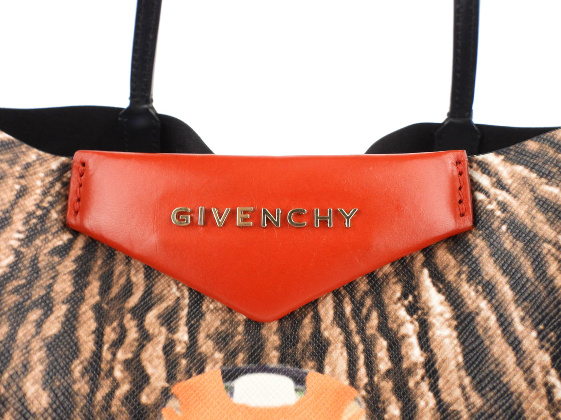 Givenchy Robot Himba Print Coated Canvas Antigona Shopping Tote with Pouch
