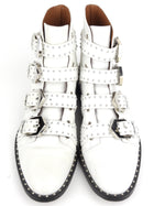 Givenchy White Studded Leather Elegant Ankle Boots - 38.5