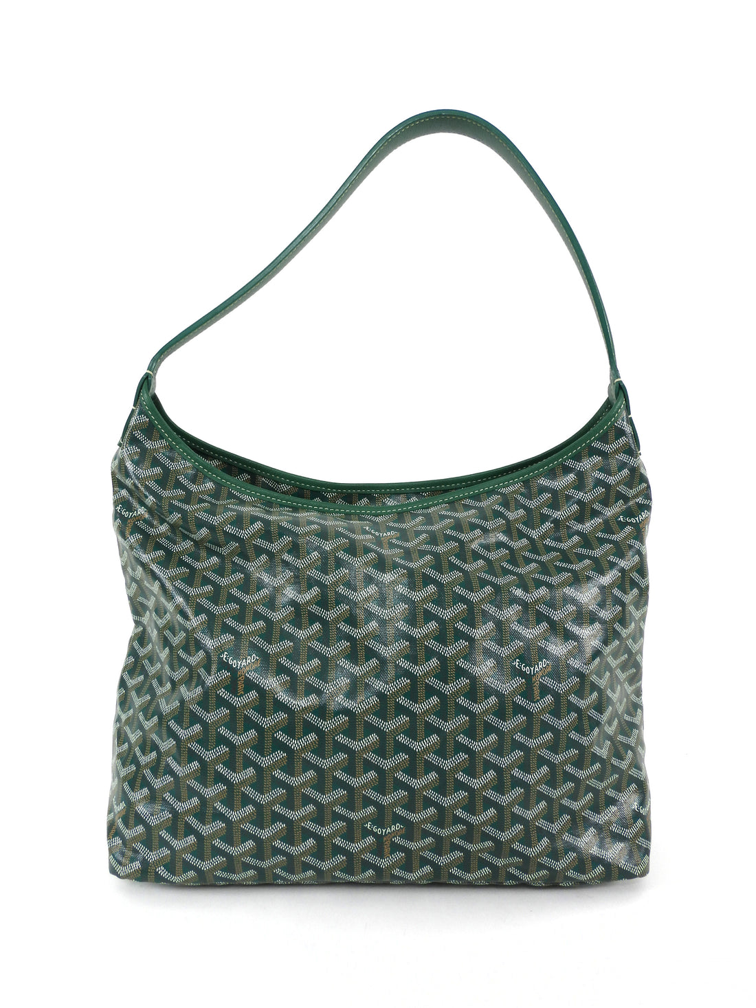 Goyard Green Goyardine Boheme Hobo Shoulder Bag
