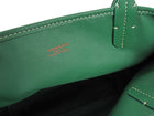 Goyard Green Leather and Goyardine Coated Canvas Reversible Mini Anjou Tote with Pouch