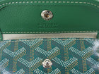 Goyard Green Leather and Goyardine Coated Canvas Reversible Mini Anjou Tote with Pouch