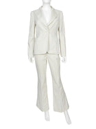 Gucci Khaki Beige 2004 Vintage Single Button Two Piece Pant Suit - 44 / 42