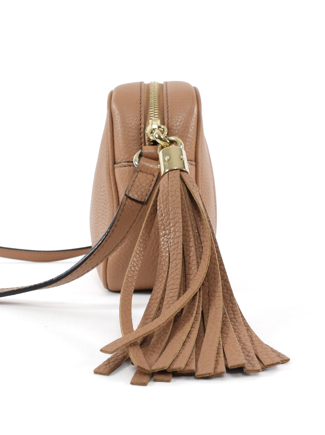 Gucci Beige Leather Interlocking GG Soho Disco Crossbody Bag