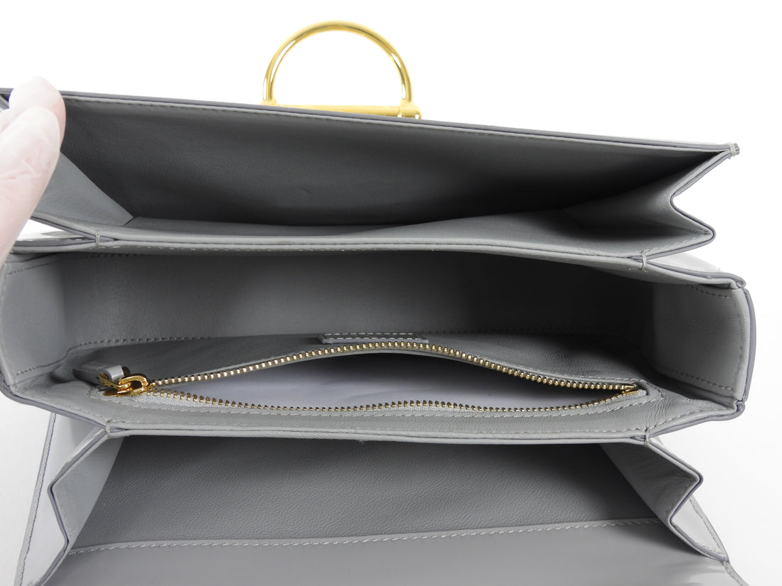 Gucci Grey Siena Small Horsebit Shoulder Bag