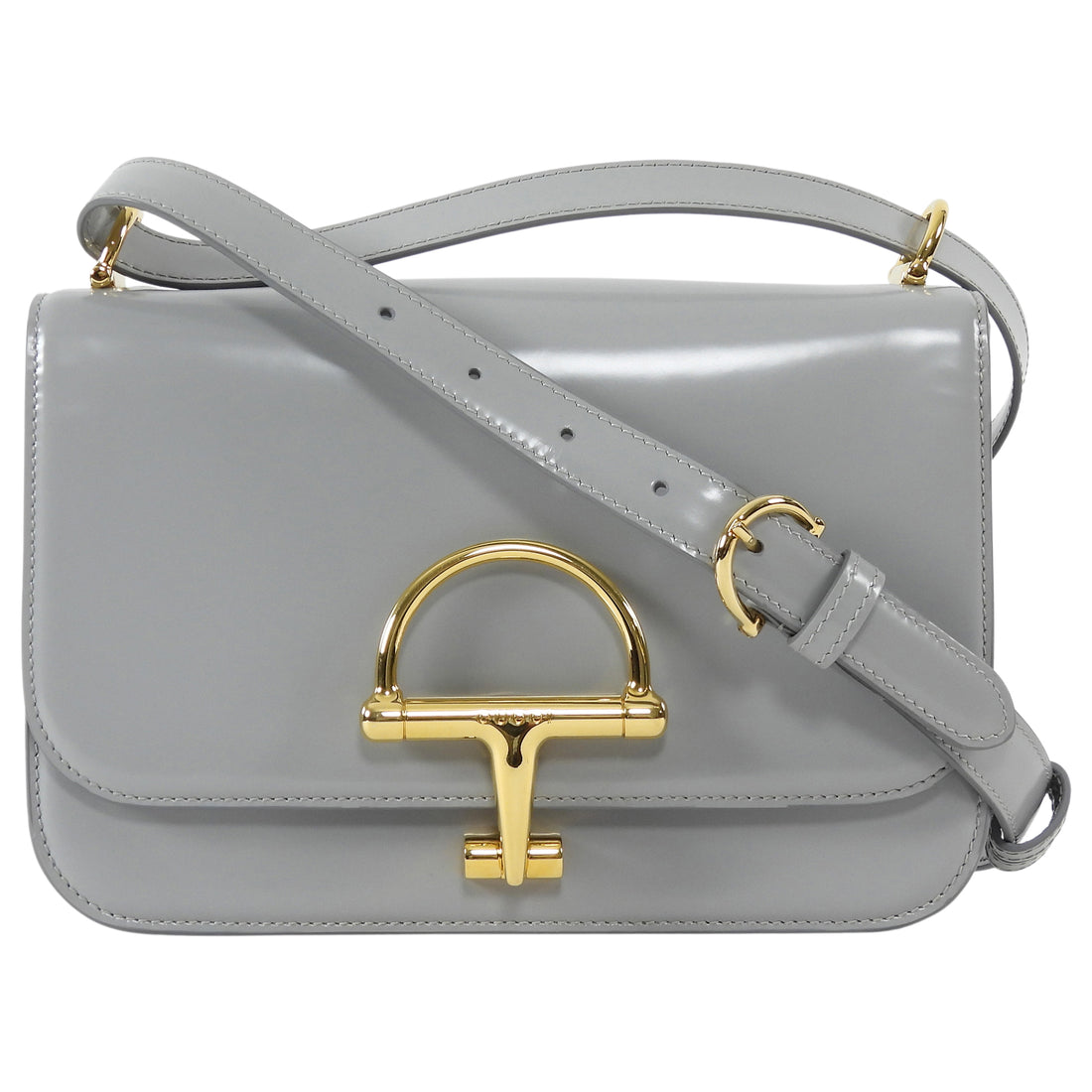 Gucci Grey Siena Small Horsebit Shoulder Bag