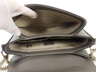 Gucci Grey Calfskin Dollar Interlocking GG Top Handle Chain Shoulder Bag