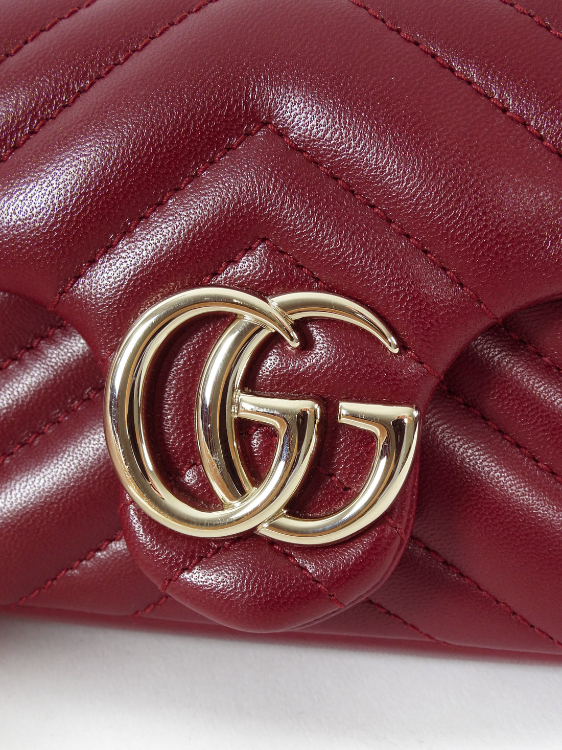 Gucci Red Marmont Mini Rosso Ancora Red Shoulder Chain Bag