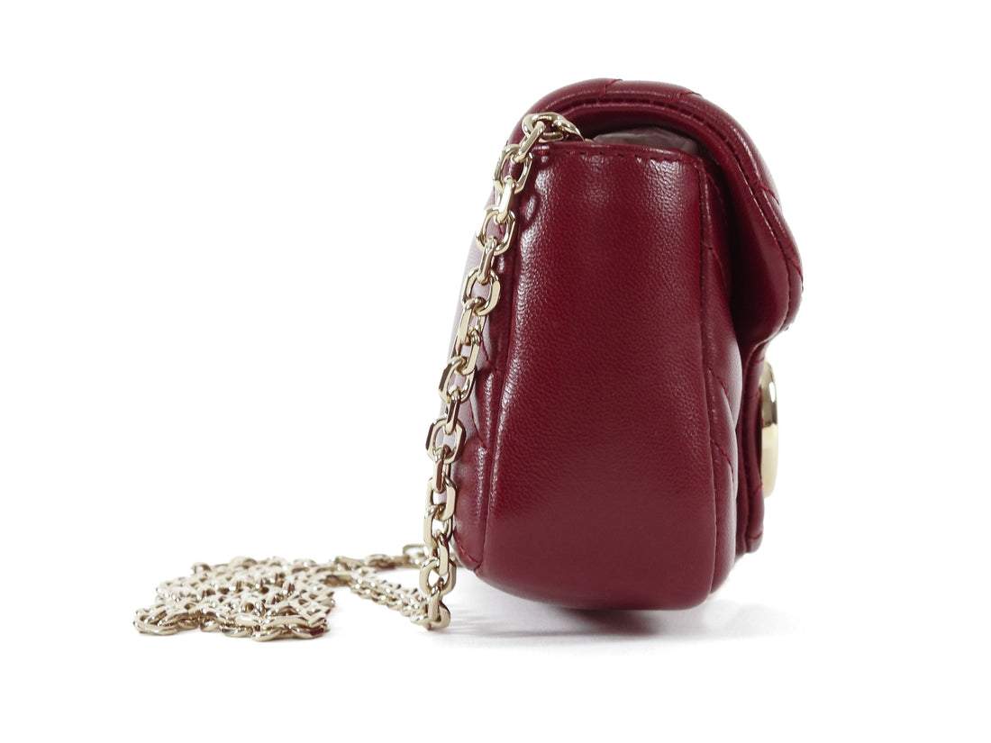 Gucci Red Marmont Mini Rosso Ancora Red Shoulder Chain Bag