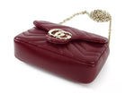Gucci Red Marmont Mini Rosso Ancora Red Shoulder Chain Bag