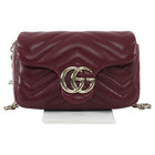 Gucci Red Marmont Mini Rosso Ancora Red Shoulder Chain Bag