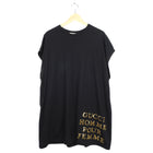 Gucci Black Cotton Gold Sequin Embellished T-Shirt Dress - L