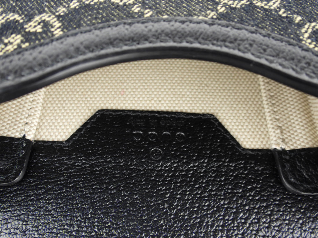 Gucci Black GG Monogram Canvas Mini Horsebit 1955 Shoulder Bag – I MISS YOU  VINTAGE