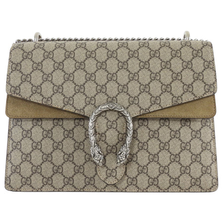 Gucci Medium Dionysus Supreme Monogram Coated Canvas Chain Flap Bag
