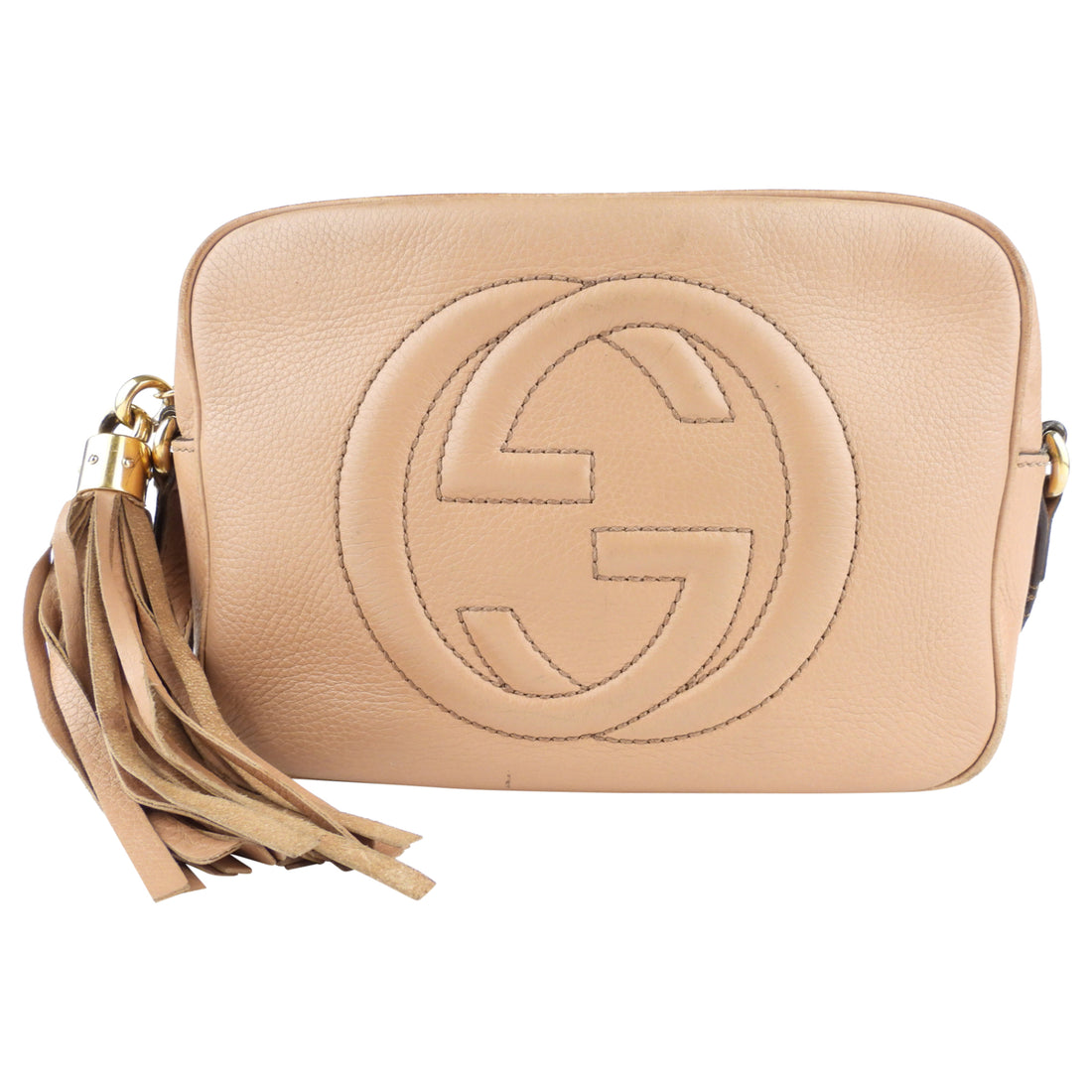 Gucci Nude Beige Leather Small Soho Crossbody Bag – I MISS YOU VINTAGE