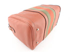 Gucci Pink Leather and Vintage Web Detail Two Way Boston Bag