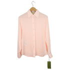 Gucci Light Pink Silk GG Monogram Jacquard Shirt - 38