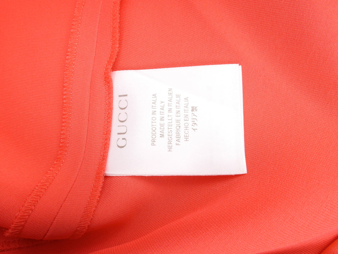 Gucci Salmon Pink Silk Pleated Trouser - 40