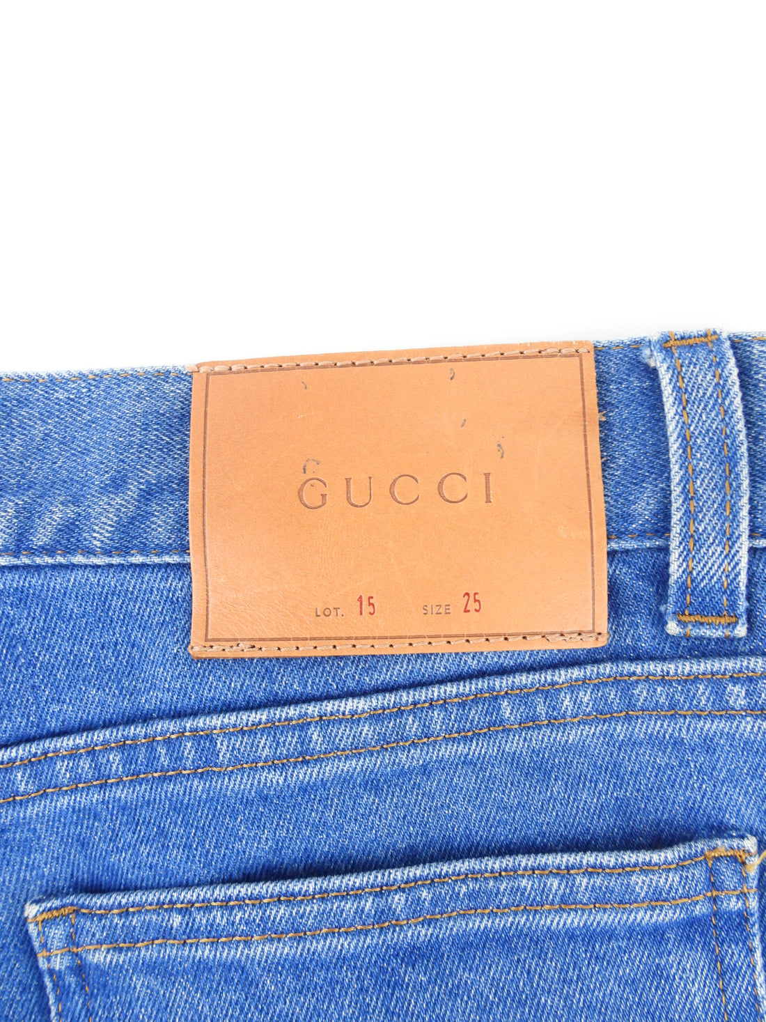 Gucci Blue Denim Silver Floral Embroidered Jeans - 25 – I MISS YOU VINTAGE