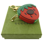 Gucci 2022 Fruttini Leather Strawberry Zip Coin Case Keyring Bag Charm