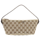Gucci Beige Monogram Canvas Small Boat Bag