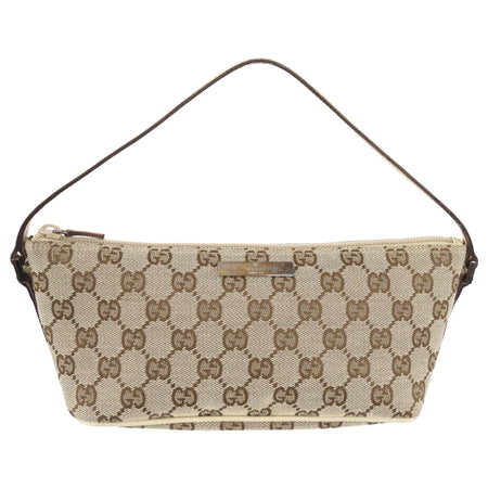 Gucci Beige Monogram Canvas Small Boat Bag