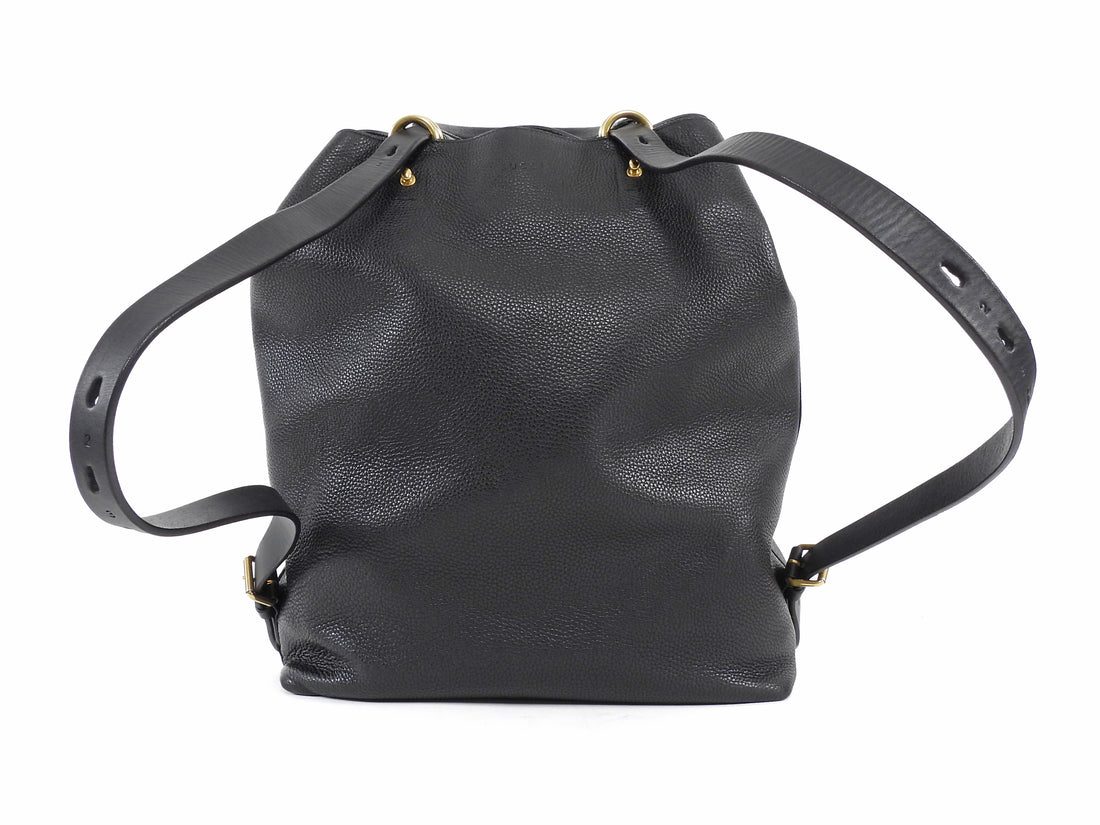 Gucci Black Red Kingsnake Motif Grained Leather Convertible Backpack Tote